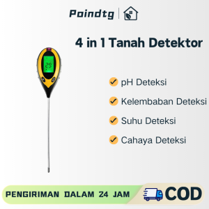Penguji Tanah Pengair Tanah & pH Meter 4-in-1: Alat Pengukur Tanah Akurat