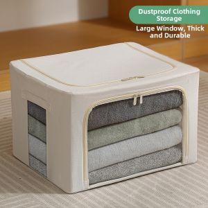 ANQIN | Foldable Quilted Clothing Storage Box Extra Large