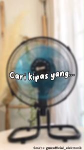 GMC Desk Fan Kipas Meja / Dinding Tornado 2 In 1 12 Inch BM 722 Baling - Baling Besi