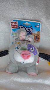 GiGwi Rock Zoo King Boxer with Squeaker & Crinkle Paper Plush/Bungee Arm Rabbit Dog Toy
