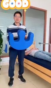 U-Shaped Turn Over Pillow Anti-Bedsore Turnover Assistant Elderly and Patient Leg Cushion Pillow With Fixing Strap