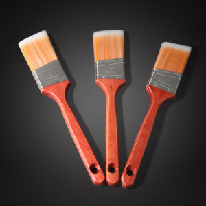 3-Piece Set of Professional Paint Brushes High Elasticity Bristles 2 Inches with Long Wooden Handles Easy to Paint