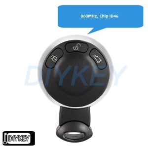 Chìa Khóa Điều Khiển Từ Xa 3 Nút Cho Xe BMW Mini Cooper 2006-2014 315MHz / 433MHz / 868MHz Chip ID46 ABS+Kim Loại Không Dây R/C