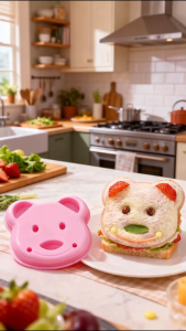HWx 2 Pcs Bear Sandwich Bread Rice Mold小熊三明治 面包模具饭团(2个)