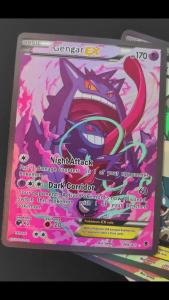 M&G | 6pcs Gengar Charizard Pikachu EX Cards DIY Holographic Foil Texture CardPerfect Condition Premium Anime Collection Card