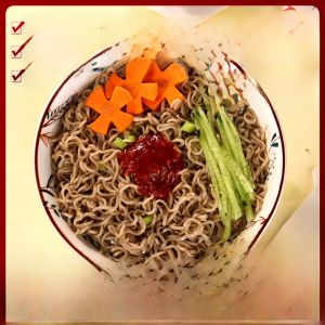 0 Fat Fitness Instant Noodles Buckwheat Whole Grain Convenient Food Non-Fried Nutritious Snack XinMaiDi Brand Jiangsu Origin