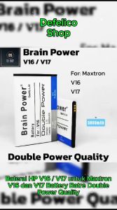 Baterai HP Maxtron V16 V17 Maxtron Diamond Panjang 9 cm Lebar 5.8 cm Ori Original Double Power Batrai Batre