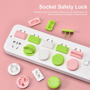 Baby Socket Safety Anti Electric Shock Cover Power Electrical Outlet Cap With Handle Baby Safty Protection
