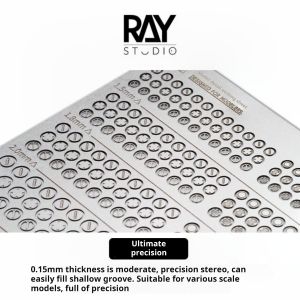 Ray Studio Mô Hình Kim Loại Khắc Tấm RPSA-01 Cực Chính Xác 0.15Mm Độ Dày Tốt 3D Cấu Trúc Cho Gundam Mecha Mô Hình DIY Chi Tiết phụ kiện nâng cấp