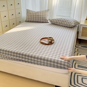 Washed Cotton Full Enclosed Non-Slip Bedding Protector Single Piece Student Dormitory Mattress Cover Soft Polyester Fiber