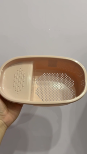 Rổ Lọc Rác Bồn Rửa Bát – Rổ Thoát Nước Nhựa Đa Năng 2 Ngăn Gác Thành Bồn Rửa Chén Tiện Lợi