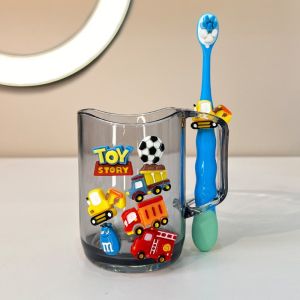 Bộ Chổi Răng Và Ly Đựng Nước Súc Miệng Hình Ô Tô Hoạt Hình Cho Bé Trai Và Bé Gái Trong Suốt Thiết Kế Dễ Thương Dùng Tại Nhà