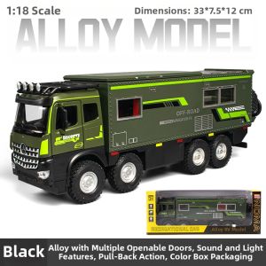 Alloy Material RV Camper Truck Model Car for Collection 1:18 Scale