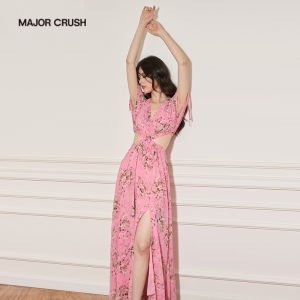 Printed Waist-defining Elegant Suit Dress
