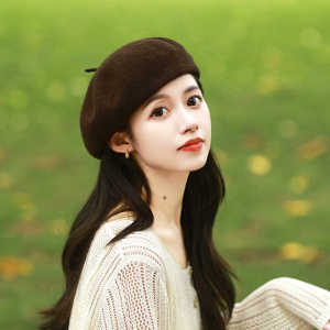 Japanese Style Fall and Winter Three-Dimensional Wool Beret Womens Artsy Vintage Painter Hat Fashionable All-Match Pumpkin Hat Small Face