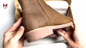 Giày Chelsea Zip Boots MAD Shoes Crazy Horse Brown cao cổ da bò sáp ngựa điên cao cấp chất lượng tốt phong cách bụi bặm
