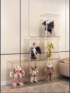 กล่องเก็บของ กล่องฟิกเกอร์ กล่องใส่โมเดล วัสดุโปร่งใส กันฝุ่นวางซ้อนกันได้ ตัวเลือกขนาดหลายขนาด วัสดุอะครีลิค