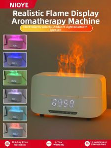NIOYE | Aroma Diffuser Humidifier Sound System Night Light Clock
