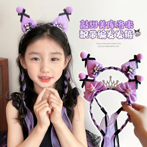 ที่คาดผมเด็ก Kulomi ที่คาดศีรษะเจ้าหญิงเอลซ่าของเด็กผู้หญิงโบว์ติดผมกิ๊บมงกุฎใหม่