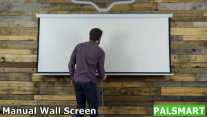 Meki EZ Manual Projector Screen Tripod Screen Motorized Screen Wall Screen for LED/LCD Projector - Matte White