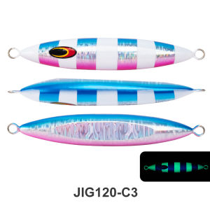 Mồi Câu Kim Loại TEASER J120 Phát Sáng Câu Cá Nước Mặn Trọng Lượng 200g-600g Chìm Nhanh Dùng Cho Câu Biển Câu Đá Câu Trên Thuyền.