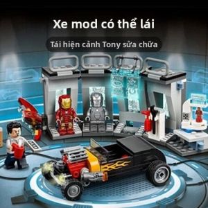 Lele Brother | Bộ Xây Dựng Gara Máy Móc Siêu Anh Hùng Bằng Thép