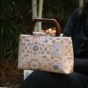 Bộ Vật Liệu May Túi Vải DIY Theo Phong Cách Cổ Điển Có Tay Cầm Gỗ Túi Có Dung Tích Lớn Cho Các Hoạt Động Team Building