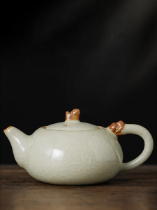 PUQI | Ceramic Ice Cracking Tea Pot One Person Use