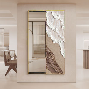 Invisible Full-Length Mirror Sliding Close Hidden Wall-Mounted Decorative Entrance Try-On Mirror Painting Modern Home Decor