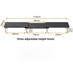 Zhisicheng Laptop Display Stand Riser Holder Triple Screen Dual Screen Adjustable Height Foldable Office Home Storage Rack