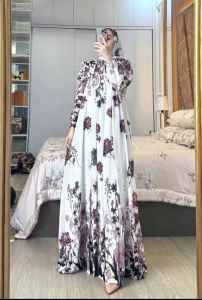 NEW DRESS BUNGA PASTEL SET HIJAB PREMIUM DRESS RAYA DRESS VIRAL DRESS CERUTY TERLARIS