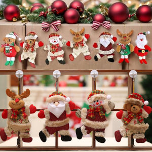 4pcs Christmas Doll Christmas Tree Decorations / Santa Claus Reindeer Snowman Elk Hanging Ornaments / Cute Doll Pendant for Christmas New Year Party Decors