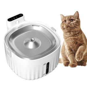 Cat Water Fountain Motion Sensor Automatic Pet Water Dispenser Drinker Stainless Steel Pet Feeder USB Charging Pet Manufacturer