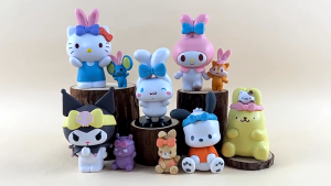 (Cartoon/4)3D Sanrio Werewolf PVC Cartoon Figure Trendy Desktop Decoration Collection Souvenir