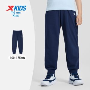 XTEP | Quần Thể Thao Trẻ Em Lót Nỉ Chống Muỗi Mùa Xuân/Thu