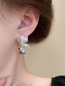 ต่างหูห้อยรูปผีเสื้อแบบไหล่รูปผีเสื้อแบบไหล่สุดเก๋ไก๋สำหรับผู้หญิง เครื่องประดับแฟชั่นสุดเก๋ไก๋ที่สวมใส่สบายในช่วงวันหยุด