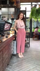 เสื้อแขนกุด เสื้อคอถ่วง เสื้อซาติน เสื้อกล้ามซาตินคอถ่วง มีหลายสี ⭐️ สินค้าขายดี