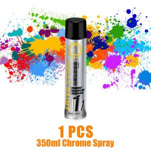 LIKHA Premium Chrome Paint Spray Cartridge - 10 Years Rust Resistant - Chrome Paint Rust Remover Stainless Steel Spray Paint 350ml Chrome Car Spray Color - Polished Metal Surface