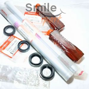 Paket AS Shock Depan Genio Scoopy & Donat Ring 12 ESP Beat LED KOJ KLIP HONDA OLI SEAL SOK TUTUP ABU