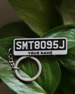SG Customised License Number Plate Keychain for Cars Motorcycles PMDs | Classic Vintage Plate | 3D Printed Personalised Gift