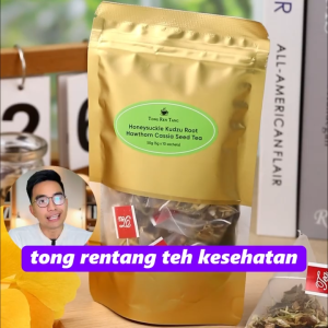 TONGRENTANG Teh Herbal alami Bunga Lonicera Akar Kudzu Buah Hawthorn dan Biji Cassia Teh Kesehatan