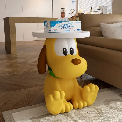 Movable Cartoon Pluto Side Table Nightstand