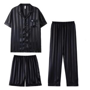 Bộ đồ ngủ MiiOW cho nam làm bằng Ice Silk dáng tay ngắn quần short thoáng khí rộng rãi