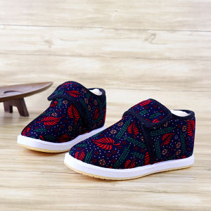 Handmade Thickened Cotton Shoes Warm Home Slippers for Students Women Middle-Aged And Elderly Anti-Slip Bottom Cloth Shoes Winter Fleece