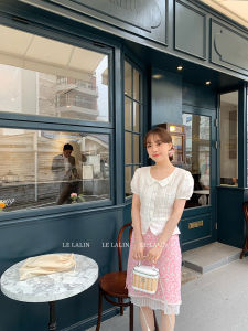 LE LALIN Summer 2023 Floral Print Chiffon Pleated A-Line Midi Skirt Versatile  Style Polyester Fabric Natural Waist