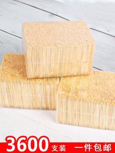 Disposable Bamboo Toothpicks: 3600 Pieces per Pack for Restaurant, Hotel, Fruit Skewers, Home, and Commercial Use