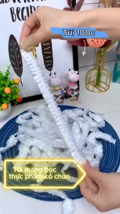 Bịch màng bọc thực phẩm gấu chất liệu PE có chun an toàn trong suốt