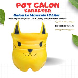 Pot Bunga Plastik Karakter / Prakarya dari Galon / Kerajinan Botol Plastik