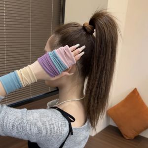 Ultra-Wide Seamless High-Elasticity Hair Ties for Women And Children Face Mask Style Hair Bands Korean Fashion Hair Accessories