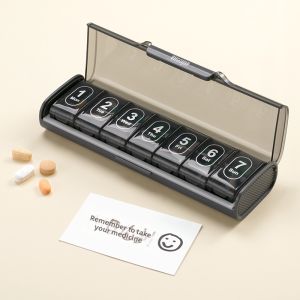 GOLDLONSEN | Weekly Medication Reminder Mini Storage Box